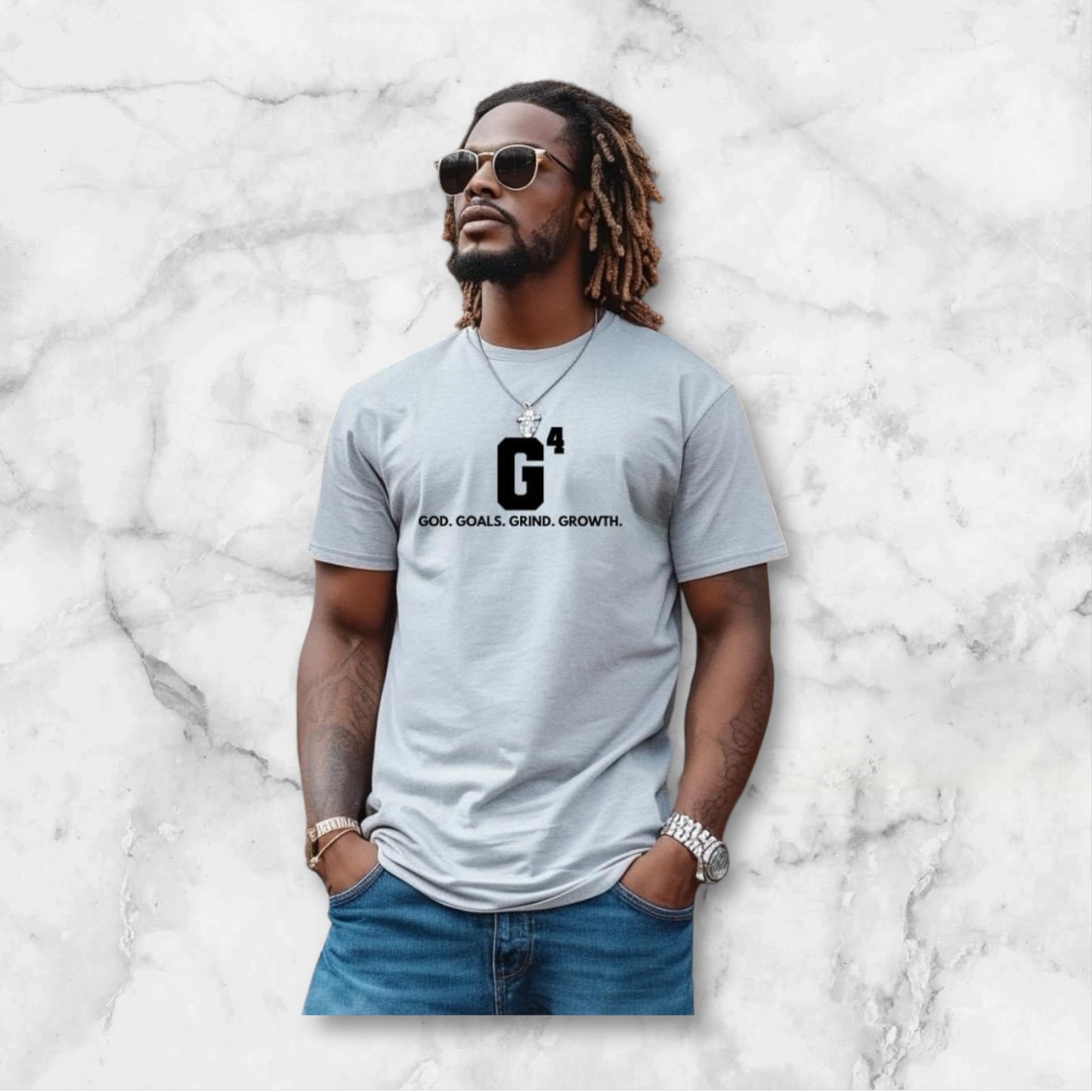 "God, Goals, Grind, Growth" short sleeve t-shirt